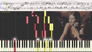 Утомлённое солнце (Танго)  (Ноты и Видеоурок для фортепиано) (piano cover)