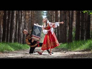 Русские частушки под гармонь Народный юмор танец хоровод
