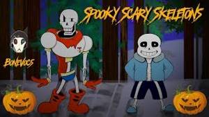 [Halloween] Spooky Scary Skeletons-Undertale animation(RUS By BoneVocs)