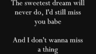 Aerosmith -  I Don't Wanna Miss a Thing Lyrics