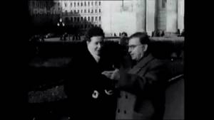 Ж.-П. Сартр и Симона де Бовуар в Москве в 1955г..avi