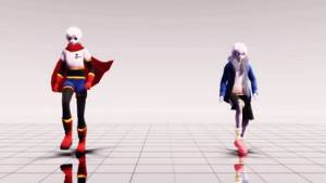 mmd papyrus and sans Spooky Scary Skeletons
