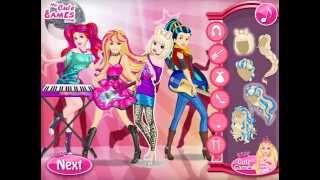 Мультик игра Барби в рок-группе принцесс Диснея (Barbie in Disney Rock Band)