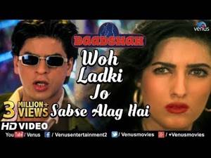 Woh Ladki Jo -HD VIDEO | Shahrukh Khan & Twinkle Khanna | Baadshah |90's Bollywood Romantic Song