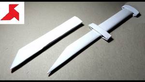 DIY - Как сделать КИНЖАЛ с ножнами из бумаги А4 своими руками?
