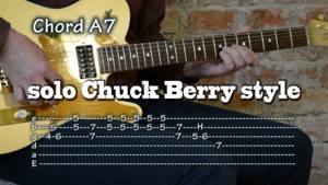 Chuck Berry Style Solo - Guitar lesson, como tocar, レッスン , урок, табулатуры