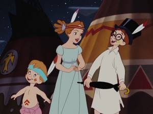 Танцующие дети и индейцы ... отрывок из мультфильма (Питер Пэн/Peter Pan)1952