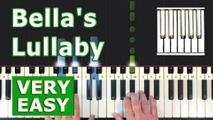 Bella's Lullaby - Piano Tutorial VERY EASY - Twilight - Sheet Music (Synthesia)