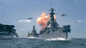 Грандиозные морские бои!!! Корабли второй мировой войны в морских сражениях!