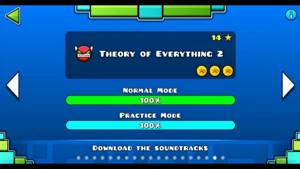 "Geometry dash" level 18 - Theory of Everything 2 (100%)