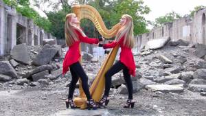 METALLICA “One” - 2 Girls 1 Harp (Harp Twins) HARP METAL