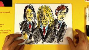 Рисую рок группу Nirvana