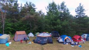 Кленовый рок 2017 -  палаточный лагерь и сцена с высоты