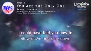 Sergey Lazarev - You Are the Only One (Russia) - [Karaoke version]