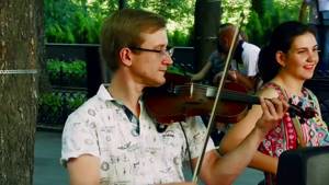 "Еврейский портной" на скрипке, Одесса, Приморский бульвар / a Jewish Song on a Violin, Odessa