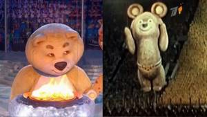 Олимпийские игры в Сочи 2014 под песню "До свидания, наш ласковый Мишка"