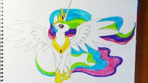 Как нарисовать пони Принцесса Селестия, How to draw pony Princess Celestia